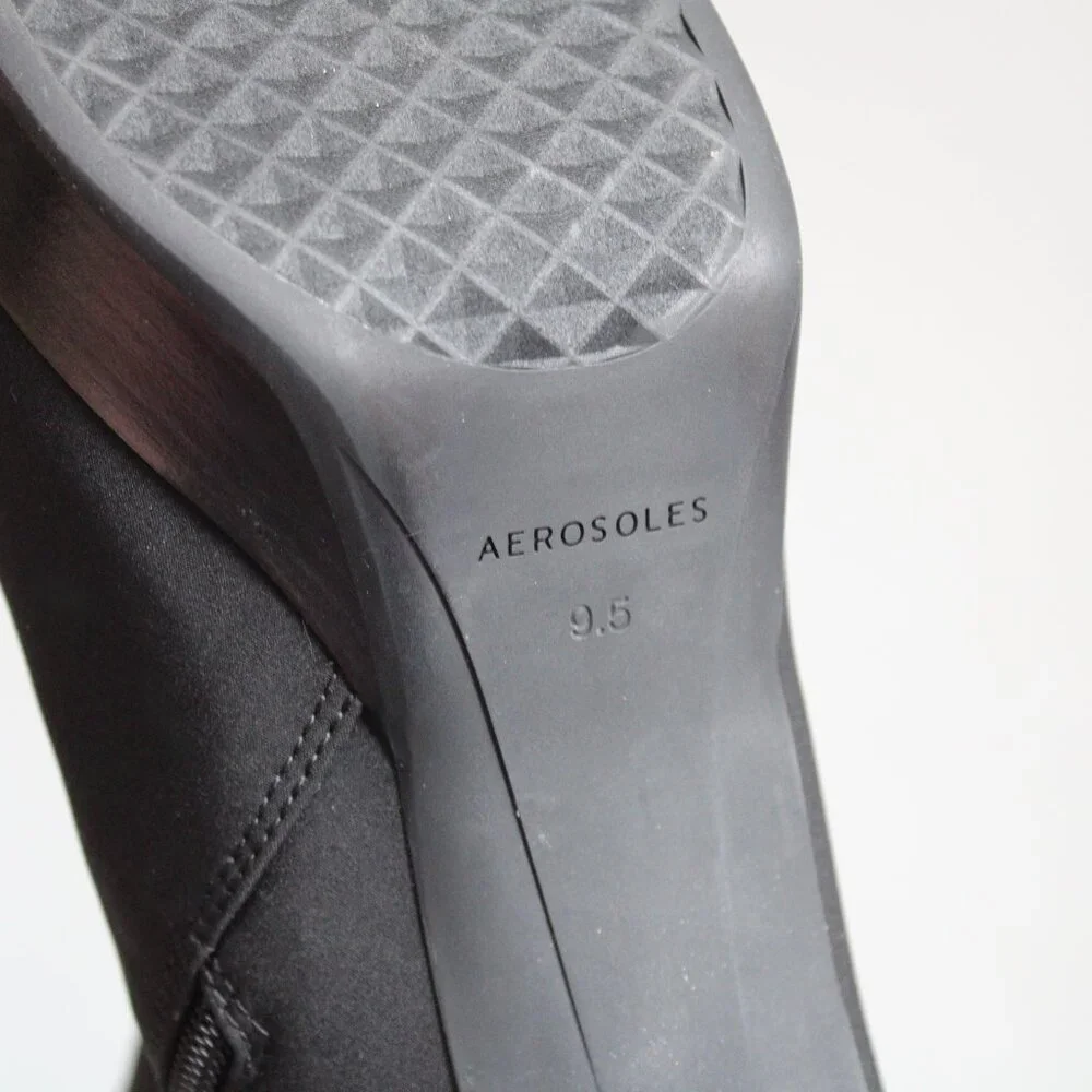 Aerosoles Women's Sussex Stretch Gabardine Block Heel Platform Bootie sz 9.5 NWT